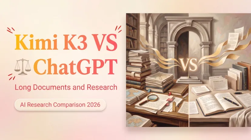 An in-depth comparison of Kimi K3 vs ChatGPT for analyzing long documents and conducting advanced AI research in 2026.