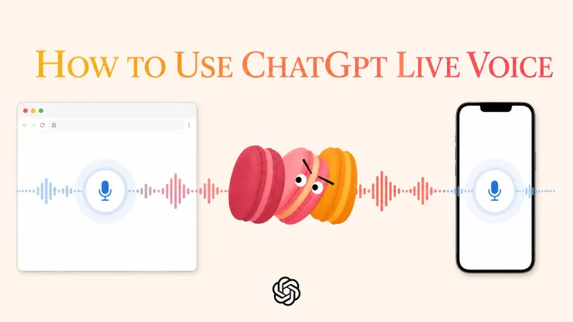 Learn how to use ChatGPT Live Voice on both desktop browsers and mobile devices with interactive soundwaves.