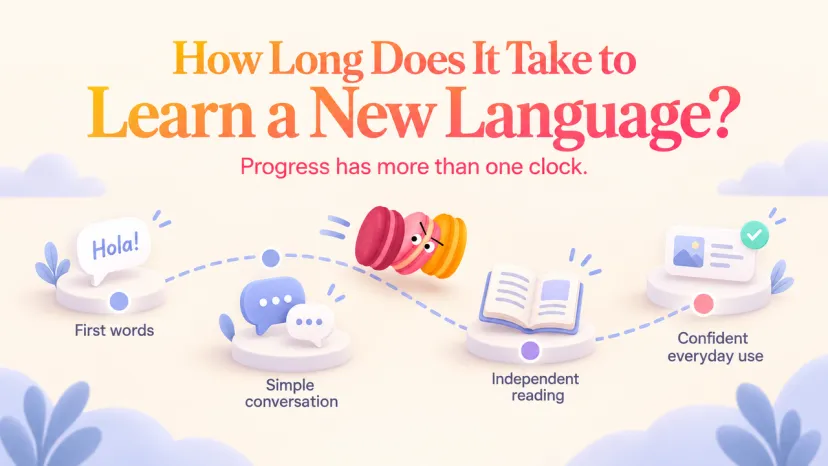 A milestone path shows how long does it take to learn a new language without promising a fixed deadline.