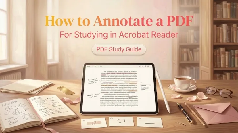 Learn professional methods on how to annotate a pdf documents effectively for studying in Acrobat Reader.