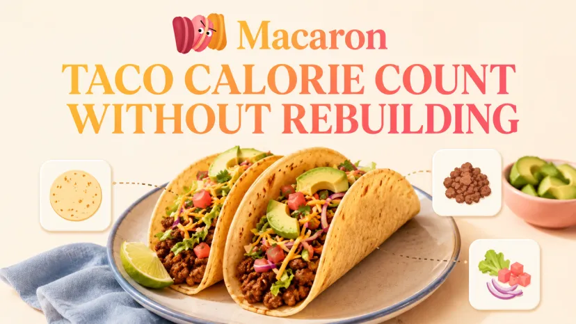 Visual Guide to Tracking Your Taco Calorie Count Two beef tacos with avocado and lime on a plate, demonstrating an easy way to manage your taco calorie count.