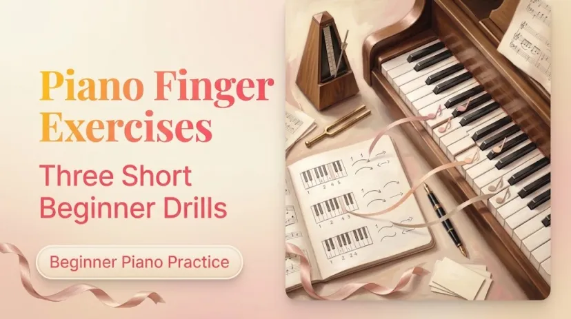 Piano Finger Exercises: Three Short Beginner Drills Guide Learn effective piano finger exercises with short beginner drills and sheet music guides for daily practice.