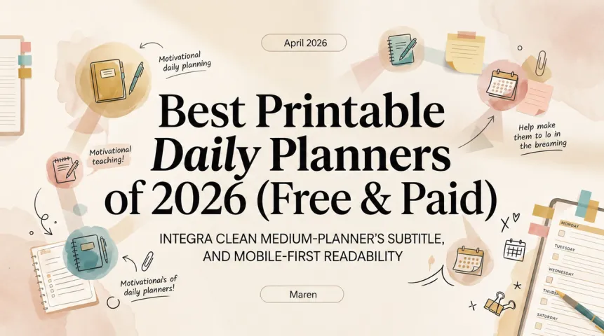 Best Printable Daily Planners of 2026 (Free & Paid)
