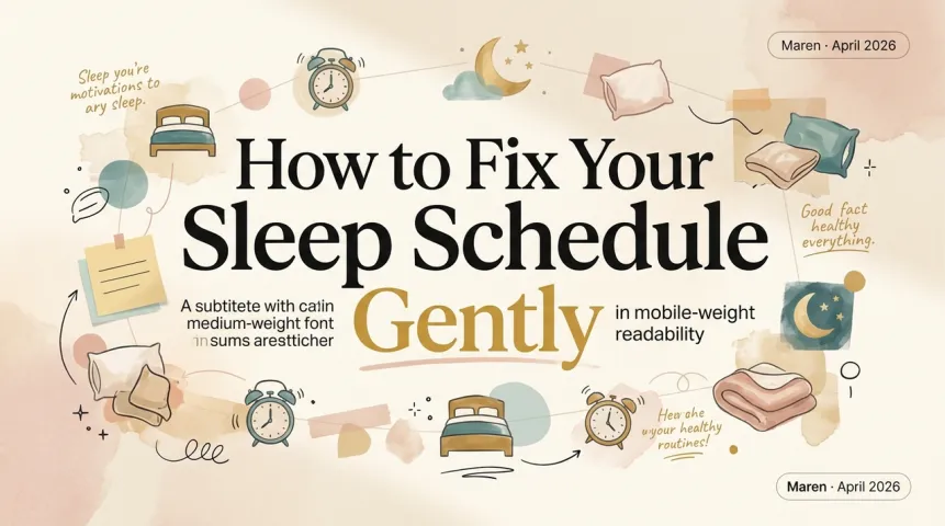 How to Fix Your Sleep Schedule Gently
