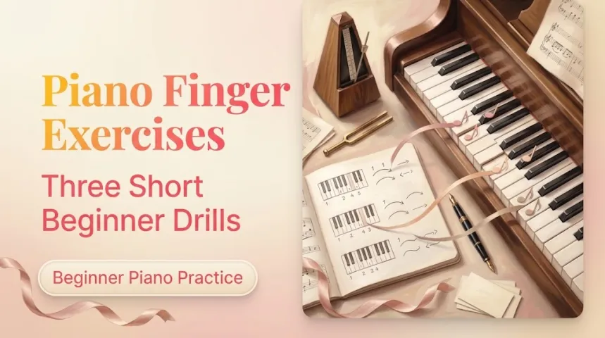 Piano Finger Exercises: Three Short Beginner Drills