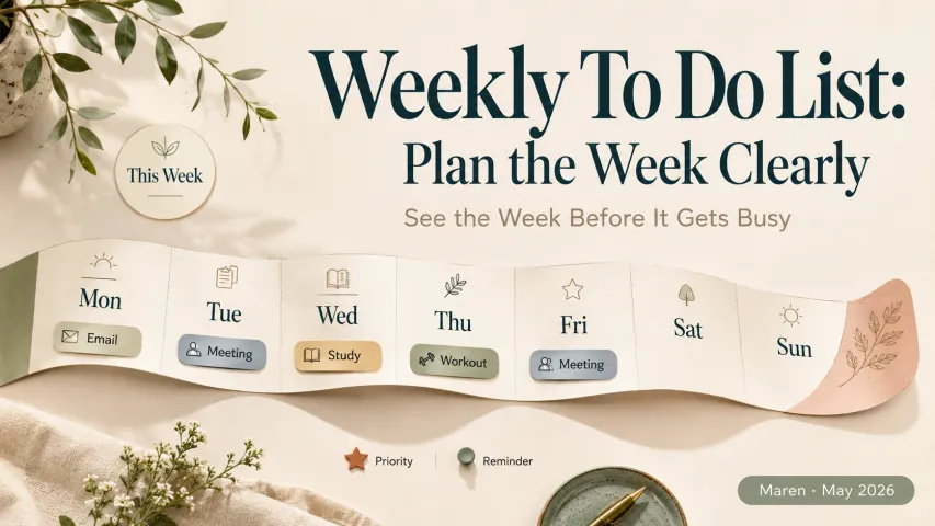 Weekly To Do List: Plan the Week Clearly