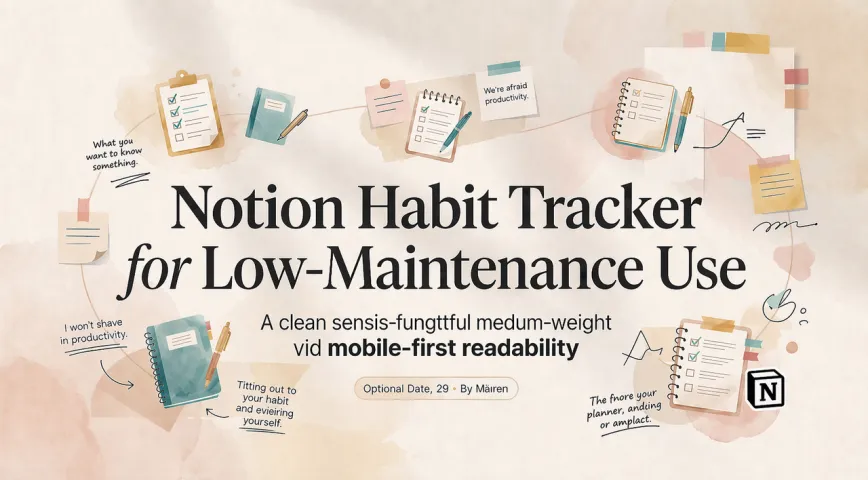 Notion Habit Tracker for Low-Maintenance Use