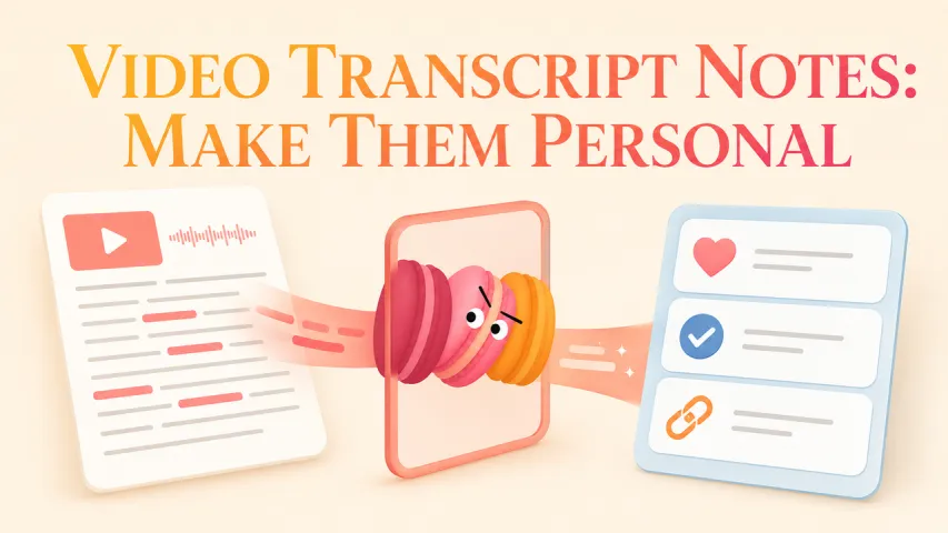 Turn Video Transcripts Into Personal Notes