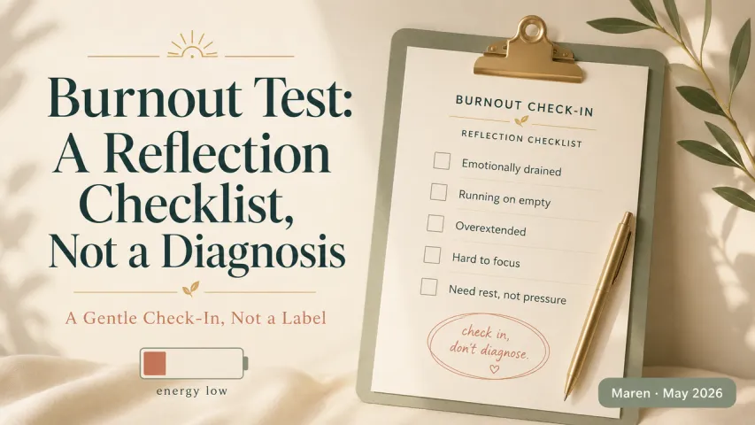 Burnout Test: A Reflection Checklist, Not a Diagnosis