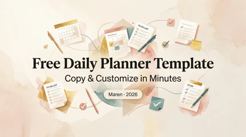 Free Daily Planner Template: Copy & Customize in Minutes