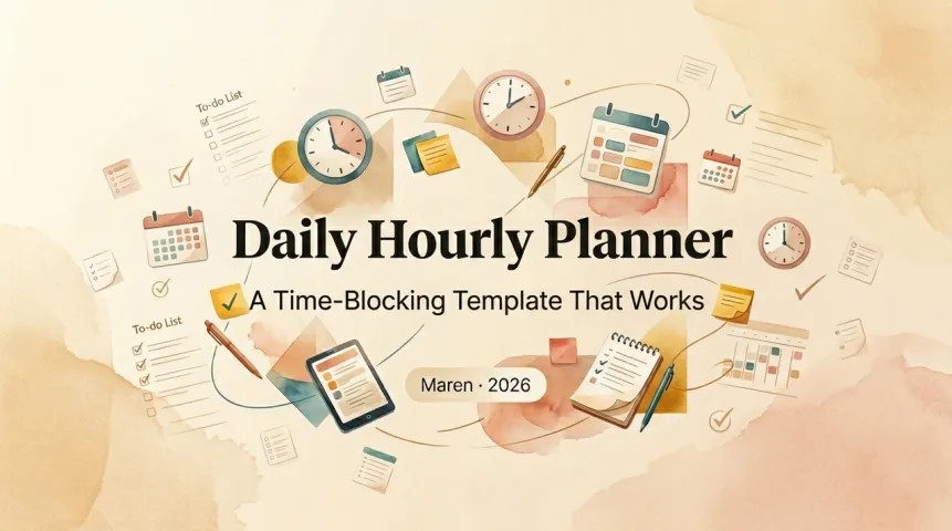Daily Hourly Planner: A Time-Blocking Template That Works