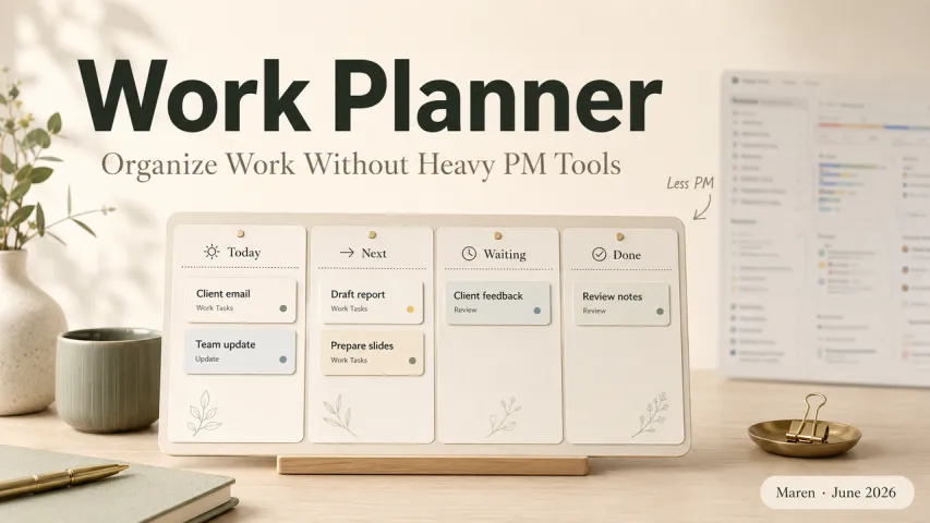 Work Planner: Organize Tasks Without Heavy PM Tools