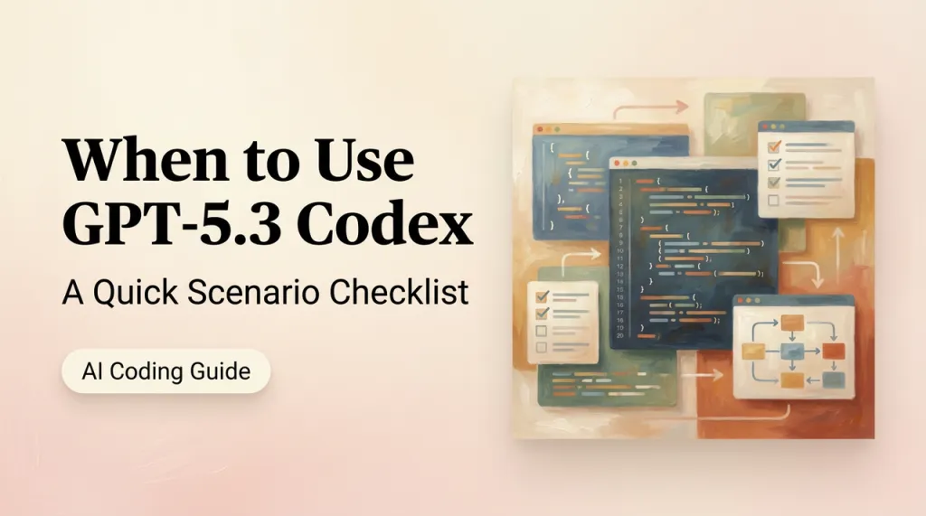 When to Use GPT-5.3 Codex: A Quick Scenario Checklist