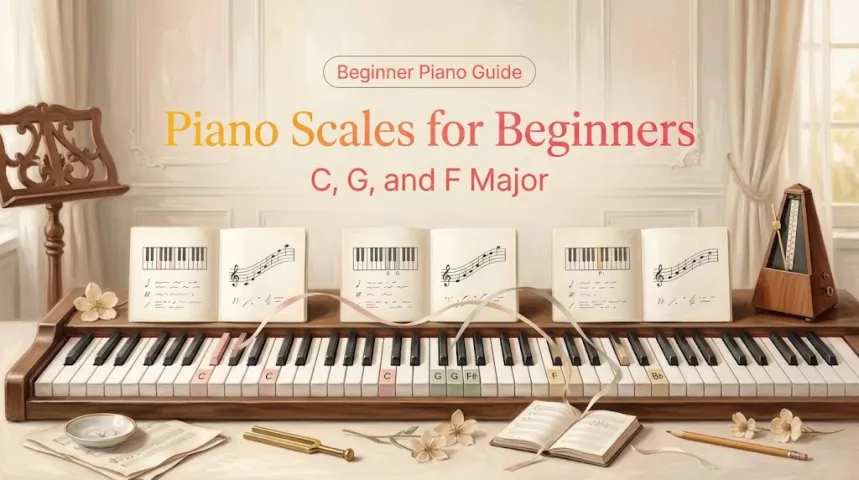 Piano Scales for Beginners: C, G, and F Major